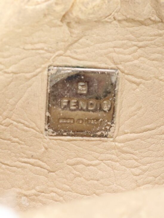 Fendi Vintage FF Logo Leather Handbag Pouch Tote - Picture 4 of 5